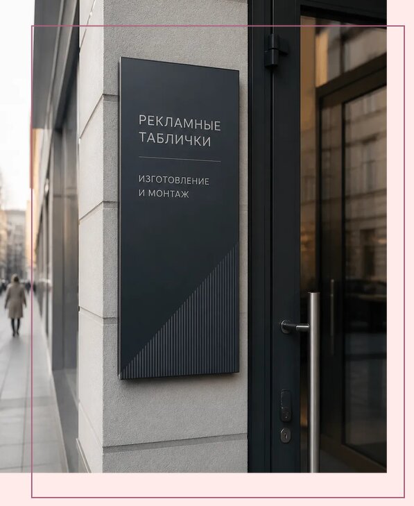 Рекламные таблички в Нововоронеже по цене от 4554 р. | Аванза-Нвв